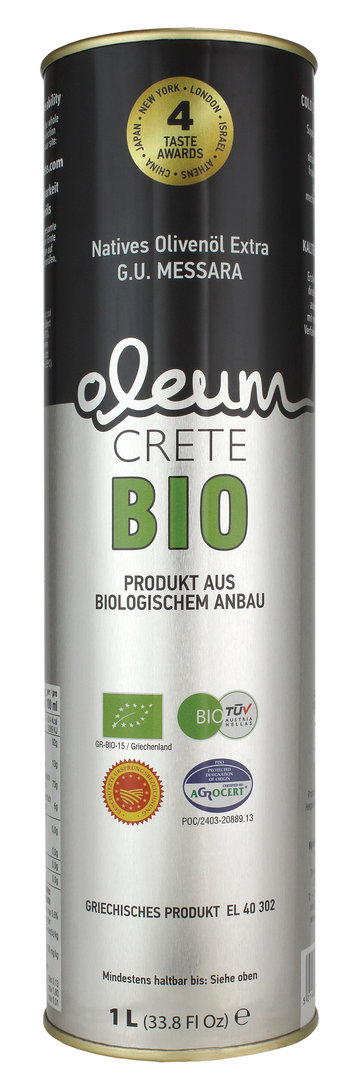 Oleum Crete BIO fruchtiges-herzhaftes Olivenöl 1Liter